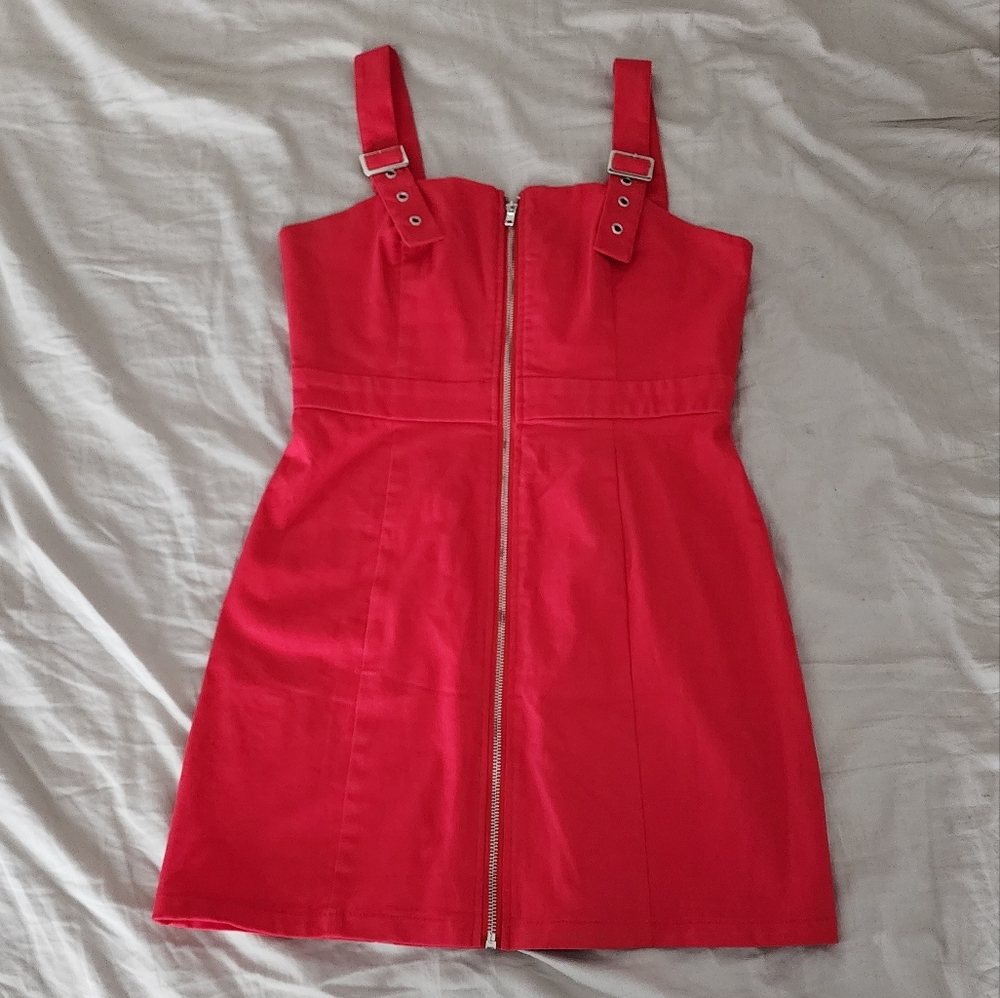 Red mini dress